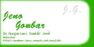 jeno gombar business card